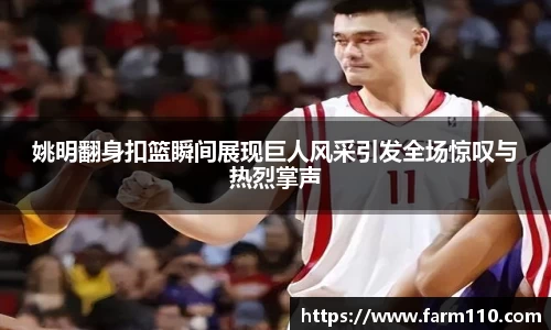 姚明翻身扣篮瞬间展现巨人风采引发全场惊叹与热烈掌声